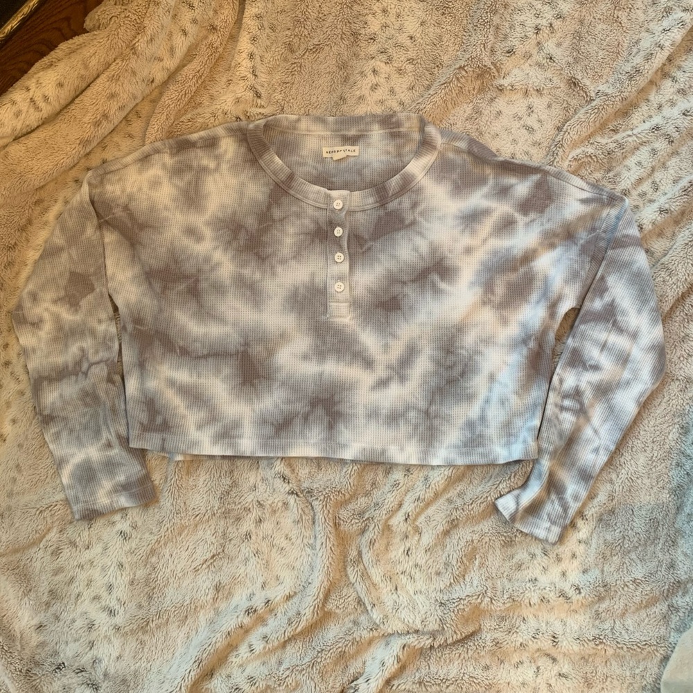 Aeropostale thermal tie dye crop top